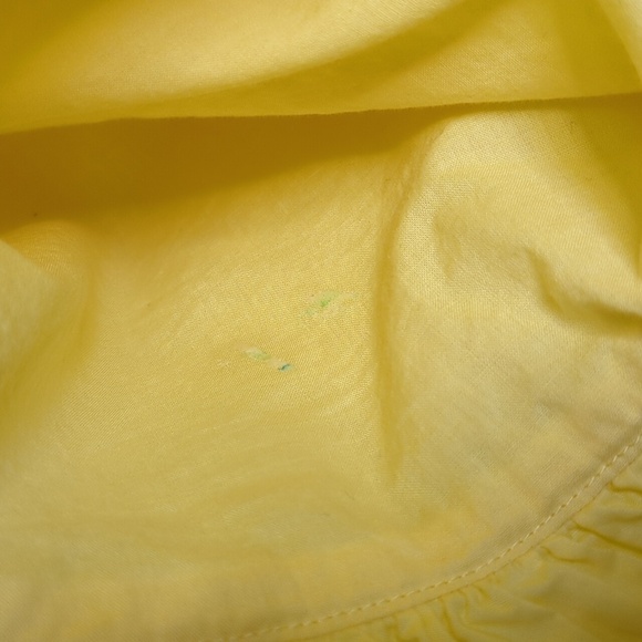 Vintage Peasant Blouse – Buttercream Yellow Puff Sleeve Boho Prairie Top - Picture 8 of 12